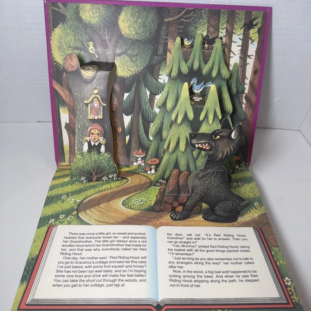 Vintage Brown Watson Pop-Up Story Books – Fairy Tale Lot Of 5 HC Czechoslovakia